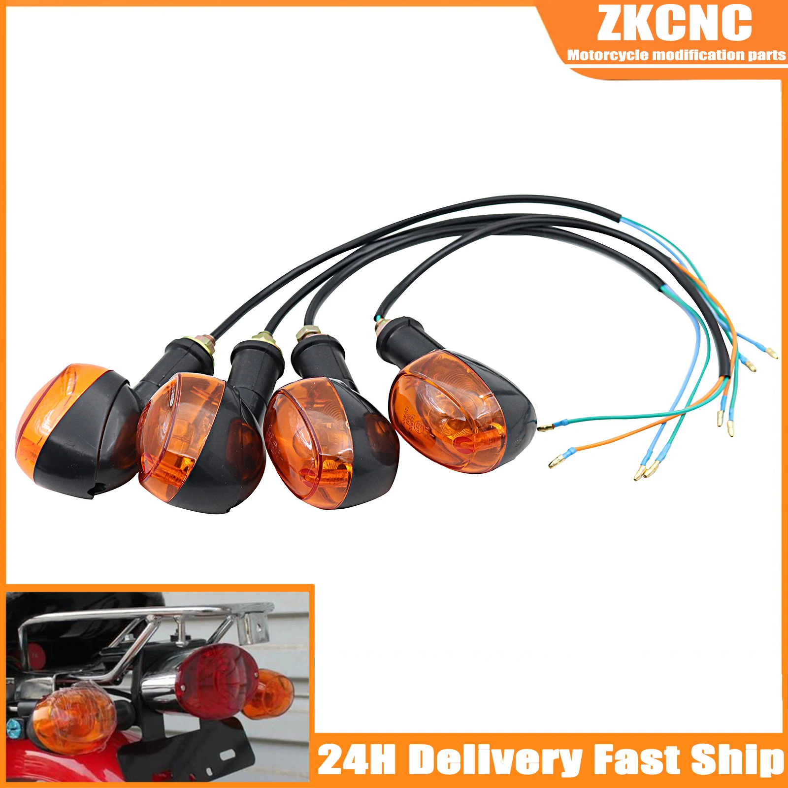 1/2/4Pcs Motorcycle Turn Signal Light Moto Indicators Flashers Blinkers Lamp For Honda Z50 Z50A Z50J Z50R Mini Trail Monkey Bike