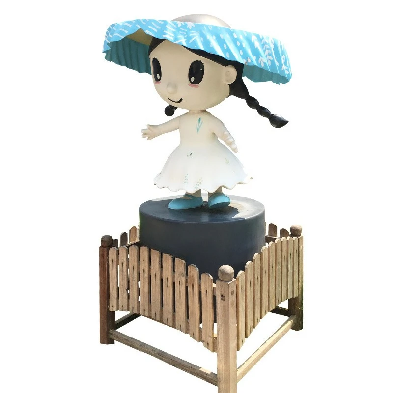 Fiberglass theme cartoon sculpture ornament cartoon character model, venue display