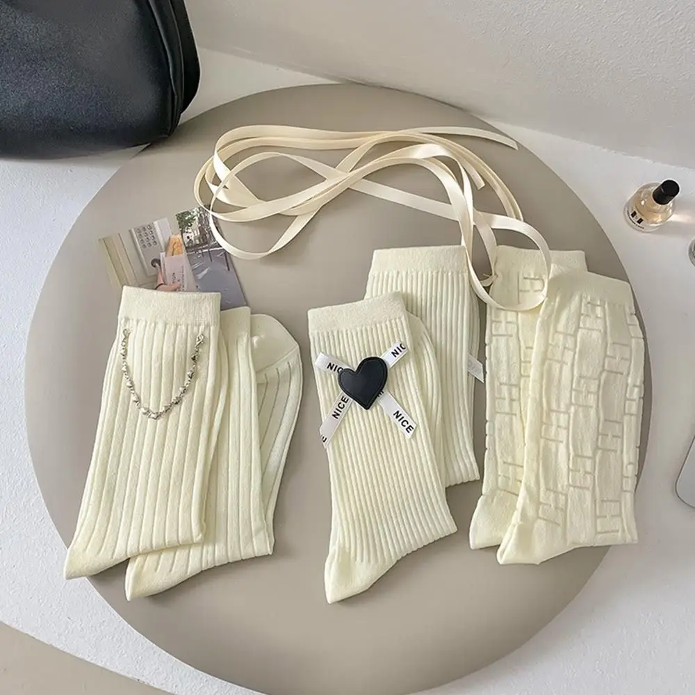 

Модные белые женские чулки в стиле Харадзюку, поглощающие пот носки до середины икры Jk Lolita для девочек, хлопковые модные носки в стиле колледжа, повседневные