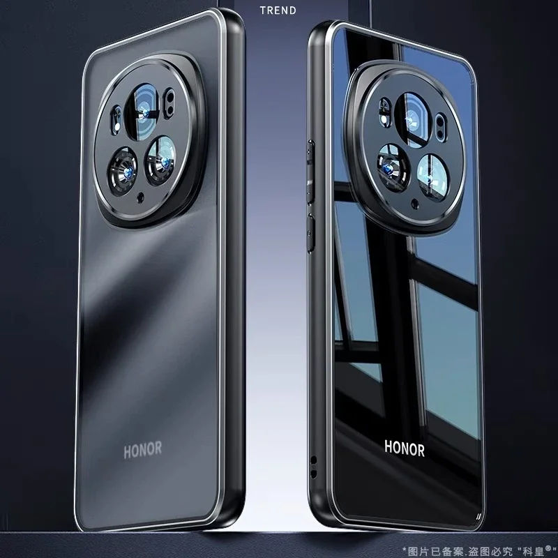 حافظة لهاتف Honor Magic 7 Pro 6 6Pro 5 5G غطاء خلفي شفاف غير لامع لهاتف Magic7 7Pro غطاء حماية للكاميرا ممتص للصدمات