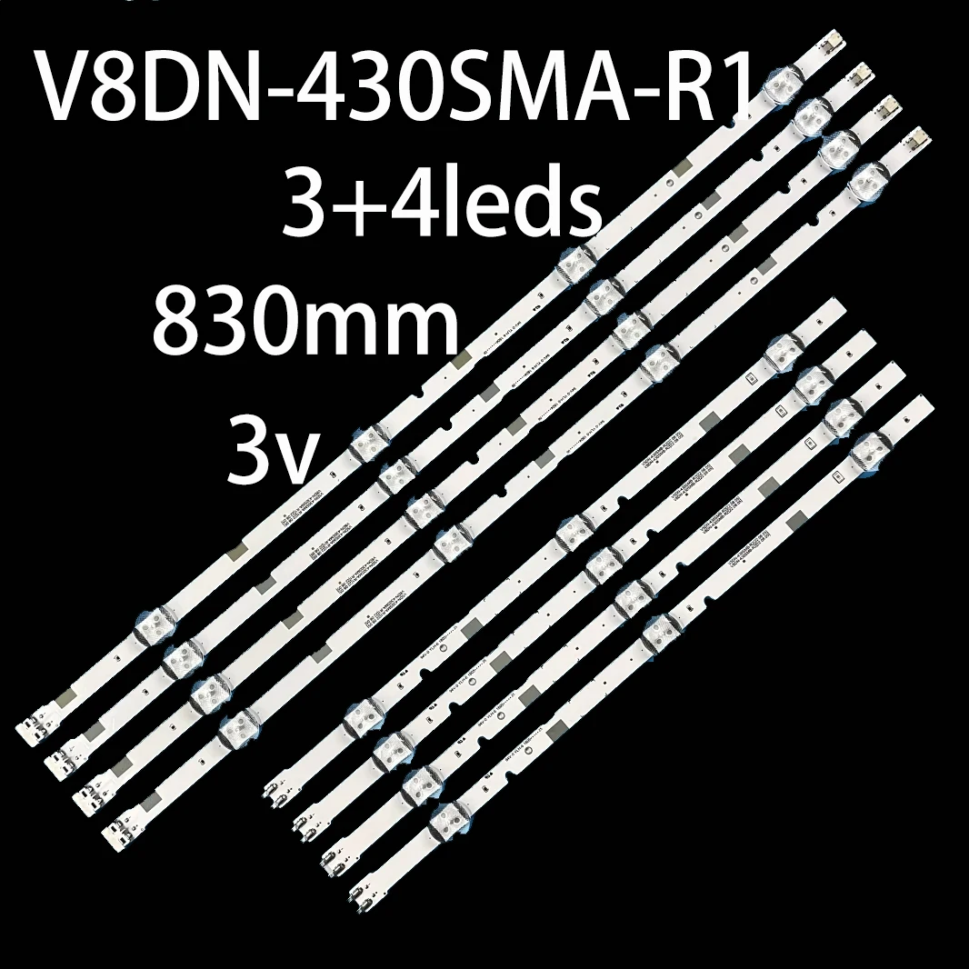 8pcs LED V8DN-430SMA-R1 V8DN-430SMB-R1 for 2015 SVS43 FCOM FHD DOE B UE43N5000AU UE43N5100AU UE43N5300AU UE43N5380AU UA43N5100