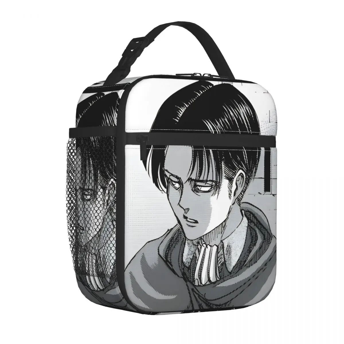 AOT Levi Ackerman Insulated Lunch Bag Thermal Bag Reusable Lunch Container Leakproof Lunch Box Tote for Men Women School Outdoor