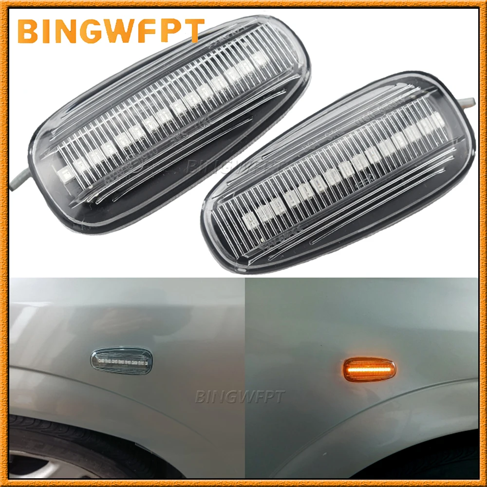 

BINGWFPT Dynamic LED Fender Turn Signal For Opel Astra G 1998-2009 Zafira A 1999-2005 Side Marker Lights lamps 2000-2004