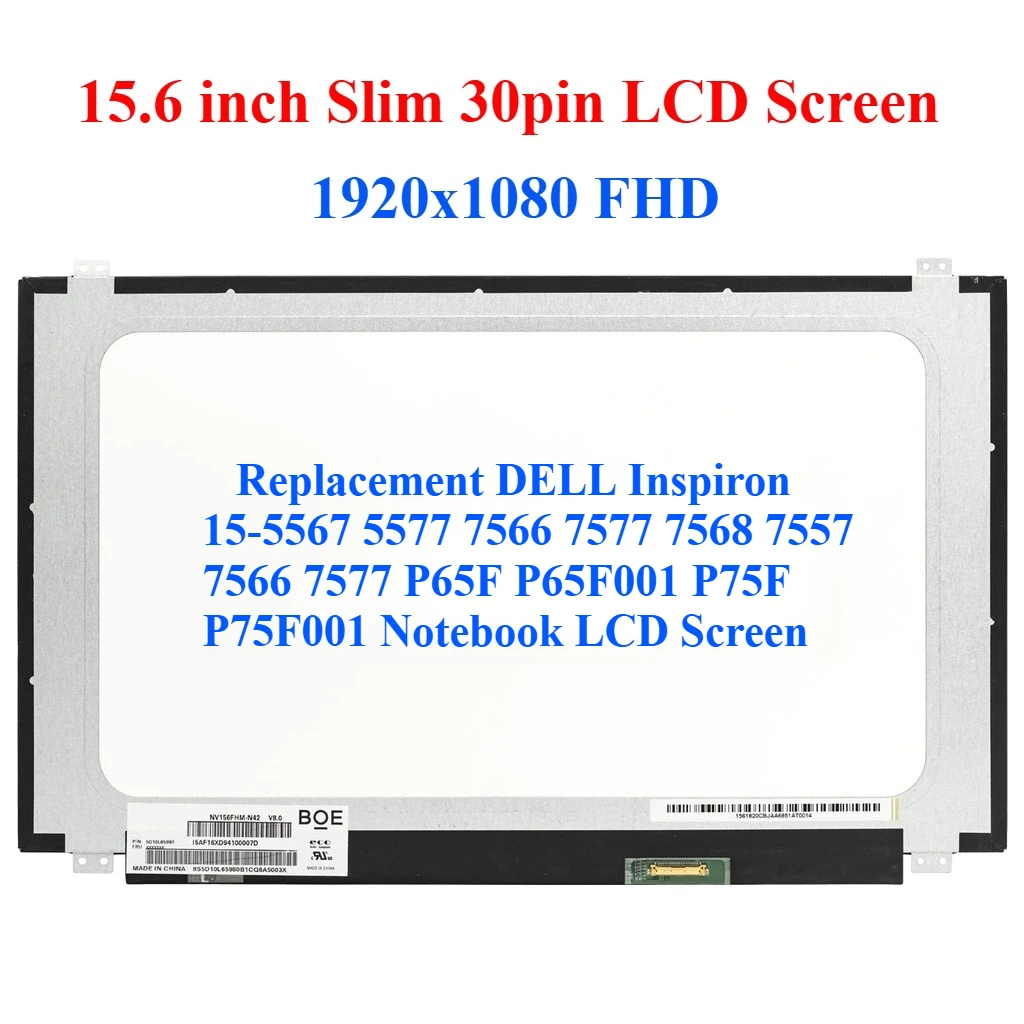 

Для DELL Inspiron 15-5567 5577 7566 7577 7568 7557 7566 7577 P65F P65F001 P75F P75F001 ЖК-экран для ноутбука