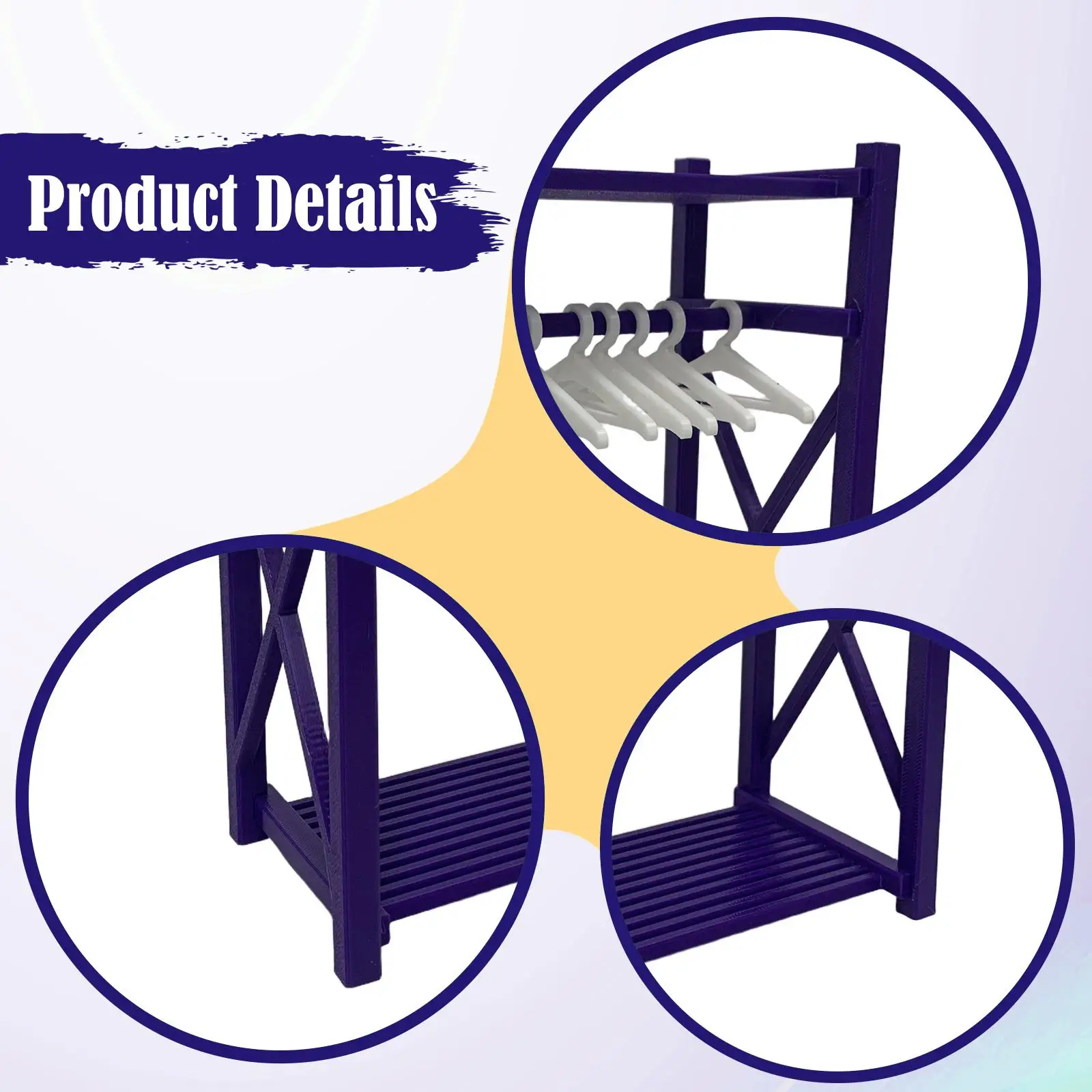 Accessoires de garde-robe pour maison de poupée, meubles miniatures pratiques, cadeau d'anniversaire