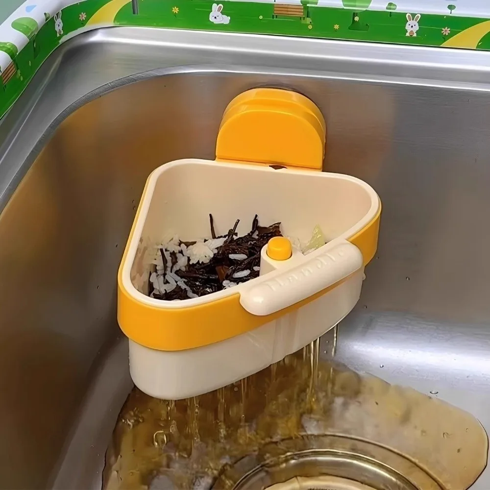 

Push-type Sink Drain Basket One-touch Opening and Closing Anti-leak Sink Storage Rack Versatile Large Capacity Vegetable Drainer