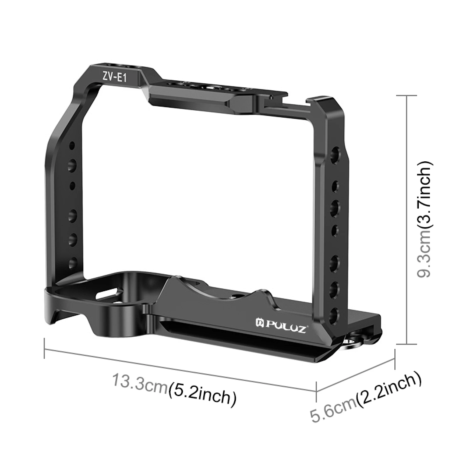 PULUZ For Sony ZV-E1 Aluminum Alloy Camera Cage Stabilizer with 1/4 & 3/8 Screw Holes