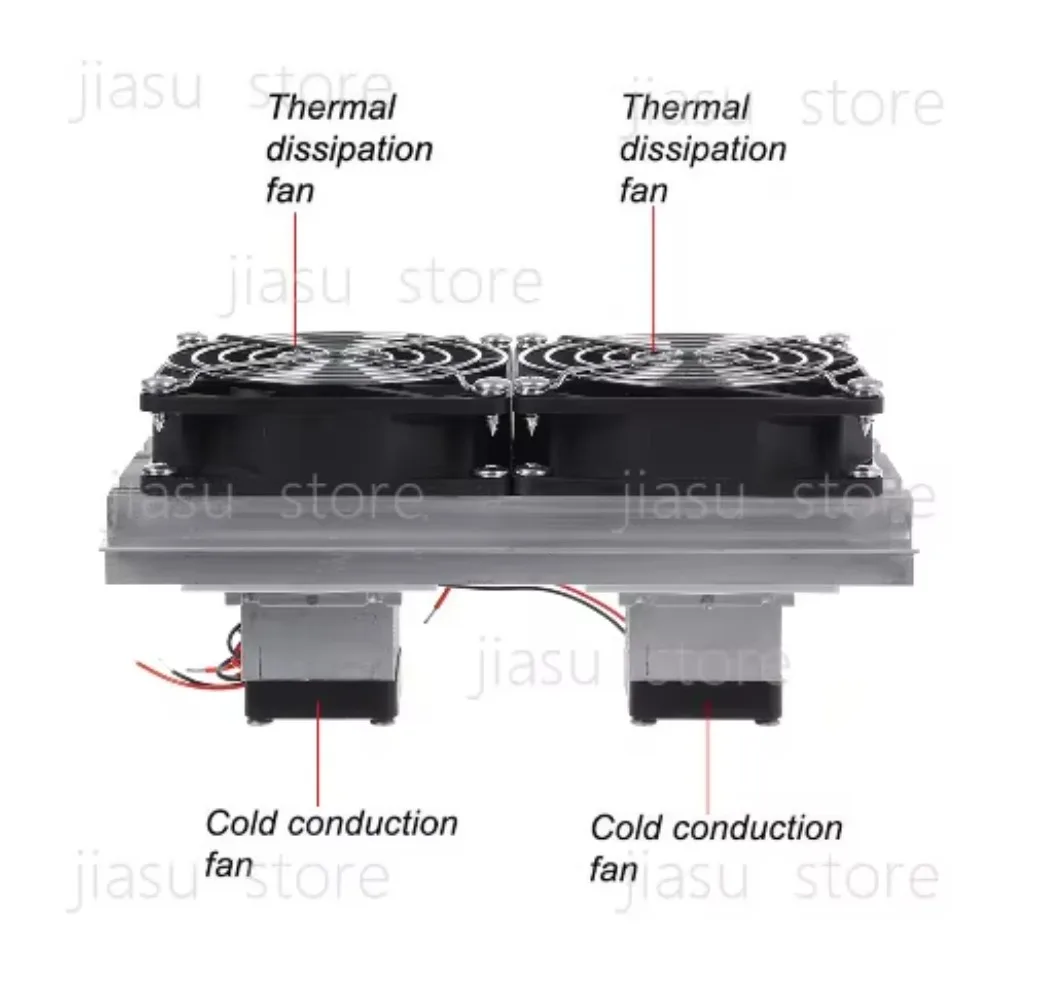 Semiconductor Cooling Kit 12V, Peltier Thermoelectric Cooler with Heatsink, DIY Mini Cooler Fridge Module