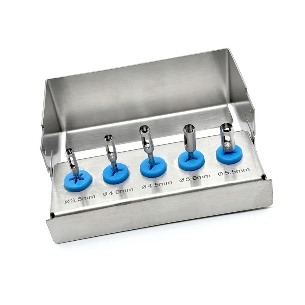 Dental Implant Tissue Punch Kit With Drills For Gingival Perforation Soft Tissue Management Surgery Tool