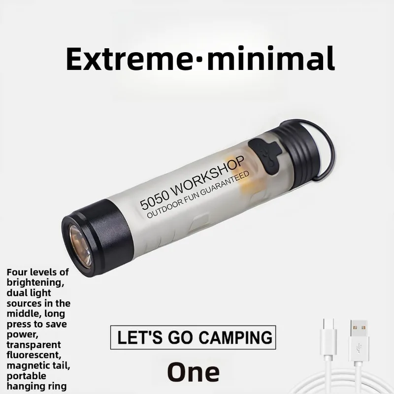 For Workshop Pocket Mini Flashlight Outdoor Key Clip Cap Ambient Led Long Endurance Disaster Relief Emergency 5050 Small Light