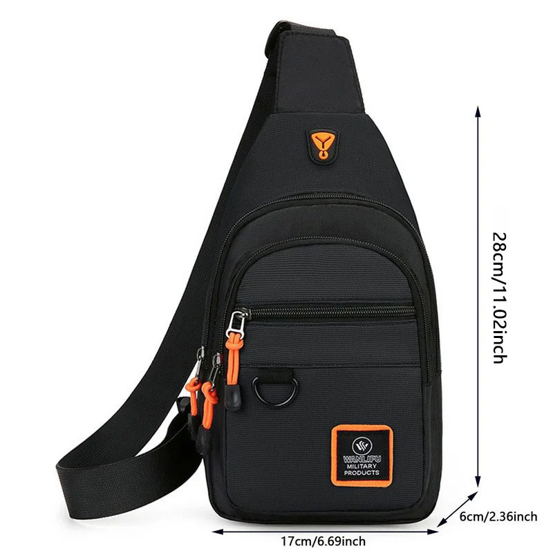 Chest Bags Men's One Shoulder Crossbody Bag Large Capacity Outdoor Sports Leisure Fashion Small Shoulder Bag Backpack Men's image 6