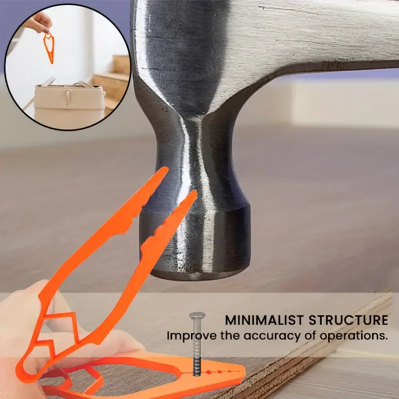 Ferramenta portátil de fixação de unhas de 3 cores-braçadeira para carpintaria para unhas/ornamentos, proteção das mãos e ferramenta pequena de reparo de móveis