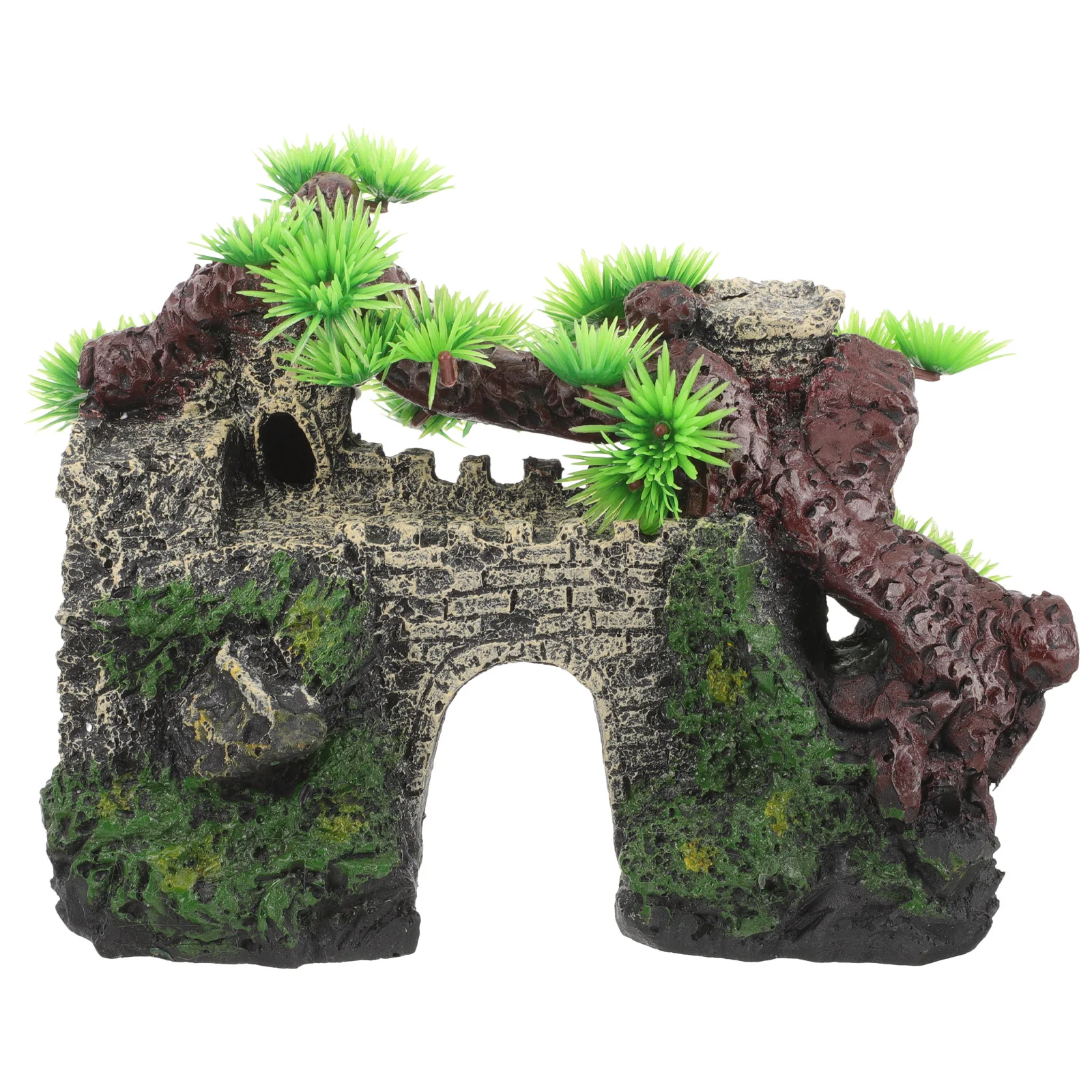

Fish Tank Decoration Artificial Resin Castle with Fine Workmanship Sturdy Aquarium Adornment for Dynamic Underwater Ambience