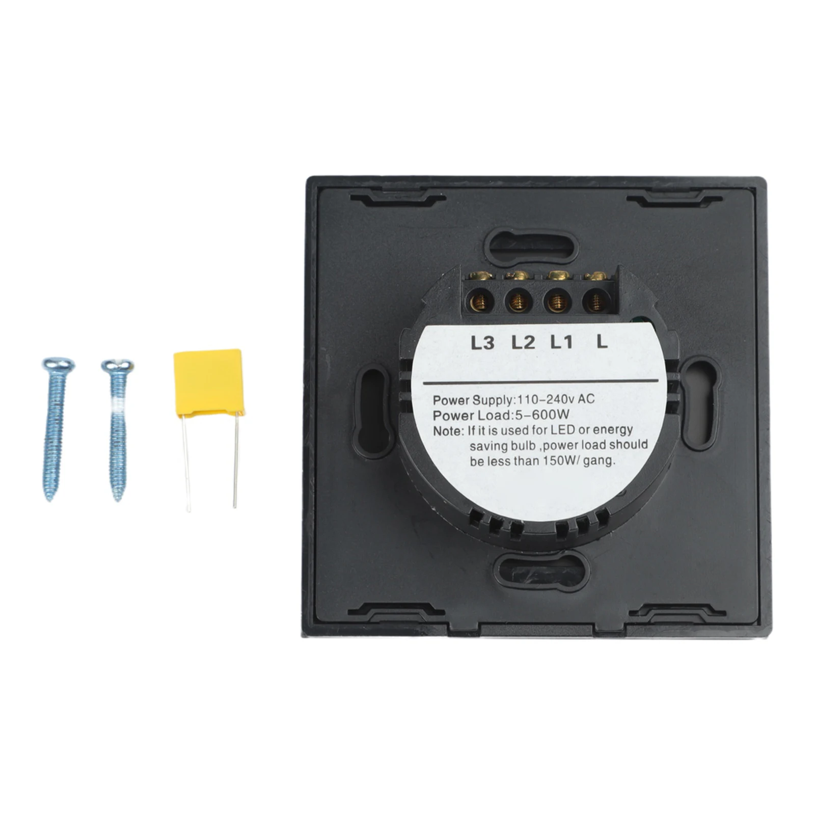 3 Gang Touch Switch for LED Lamps Touch Sensitive No Neutral Wire Requirement Fireproof Design Easy Installation 110 240V AC
