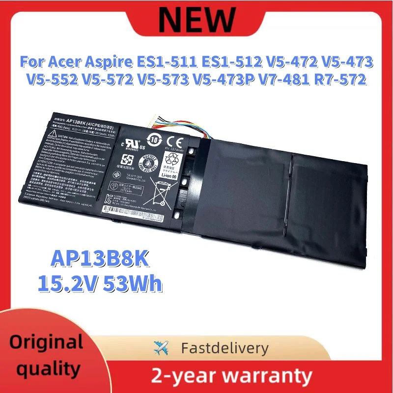AP13B3K AP13B8K batería del ordenador portátil para Acer Aspire ES1-511 ES1-512 V5-472 V5-473 V5-552 V5-572 V5-573 V5-473P V7-481 R7-572 M5-583P