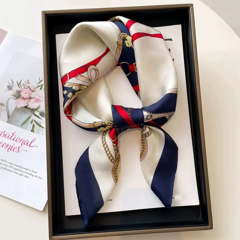 

Банданы квадратный 100% шелковый шарф для женщин и девочек повязка на голову аксессуары носовой платок шейный платок модный принт шейные шарфы