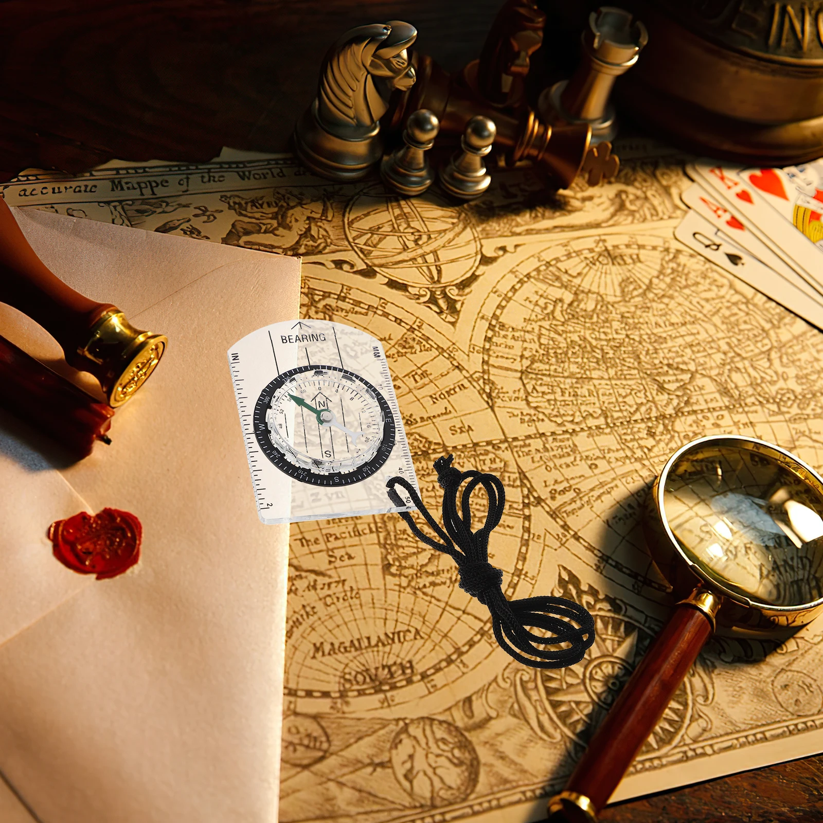 

9Pcs Accurate Process Standard Compass Perfect Fit Outdoor Activities Navigation Tool