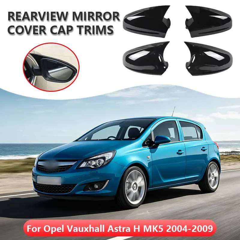 

For Opel Vauxhall Astra H MK5 2004-2009 J MK6 2010-2013 Car Rearview Sticker Side Mirror Cover Wing Cap Exterior Door Case Trim