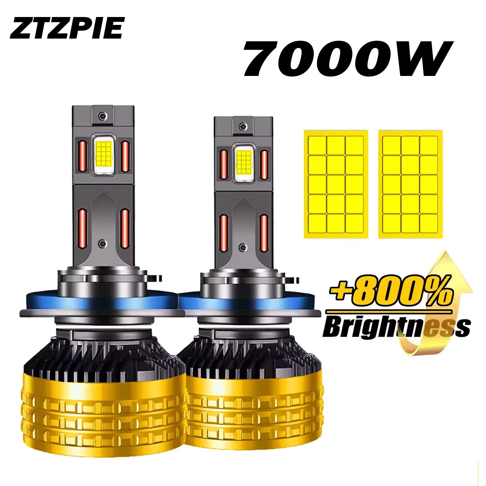 ZTZPIE 6500K H7 H4 Led Lights High Bulb CSP 9084 For Car H11 9005 HB3 9006 HB4 H1 Led Canbus Headlight 7000W 23000000LM