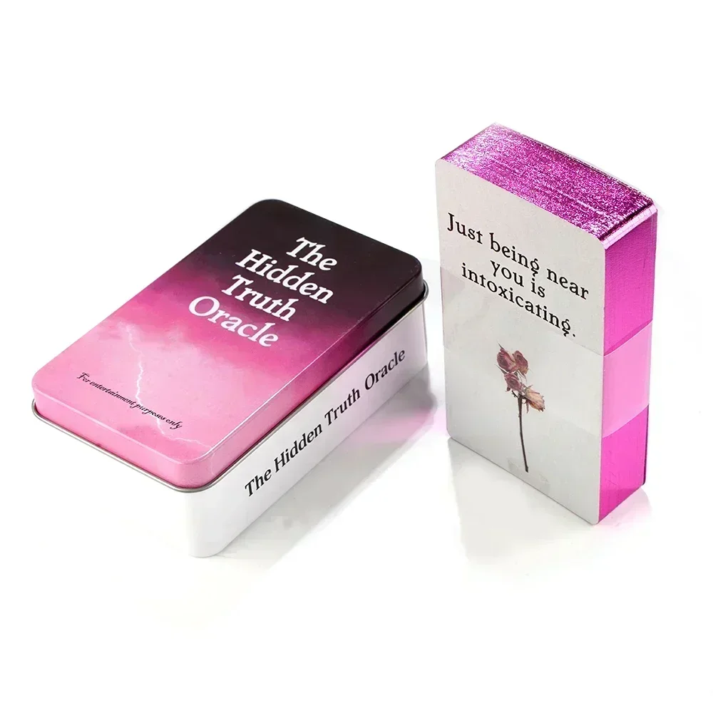 ديكاميرون غامض التارو لونا لابين لوسيد دريمز المبتدئين ديل تورو التارو في صندوق معدني القصدير 44 بطاقة مذهب حافة ورقة دليل #2