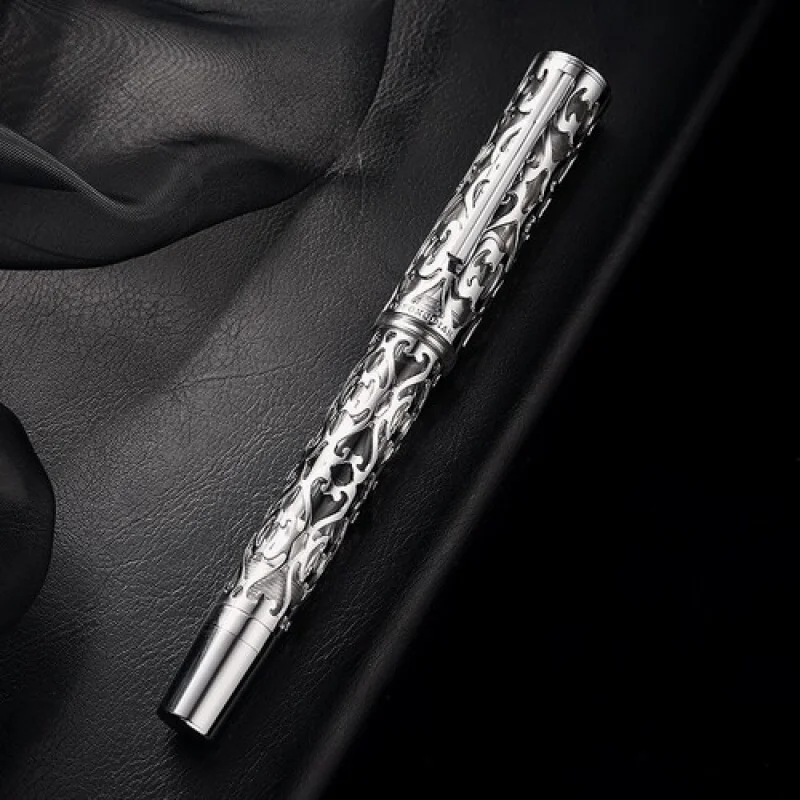 

A+ Hongdian D1 Piston Fountain Pen EF/F Nib, Resin& Skeleton Hollow Writing Pen