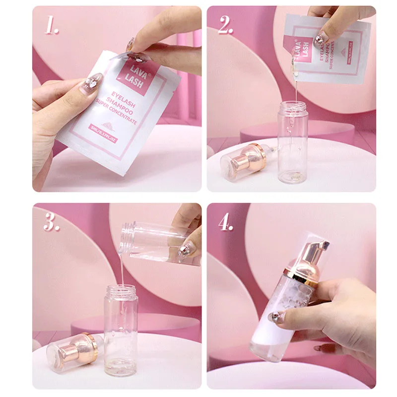 Lava Lash Super Concentrate Mousse Eyelash Shampoo Gentle Cleansing Grafting Foam Extension Eyelashes 5ml Makeup Tools