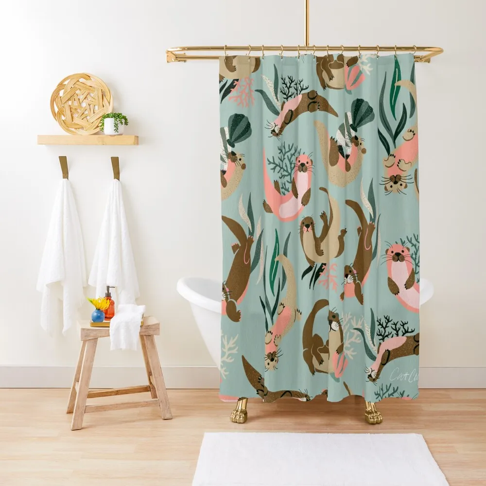 

Otter Collection - Mint Palette Shower Curtain Shower For Bathroom Set Bathroom Shower Set Bathroom Accessorys Curtain