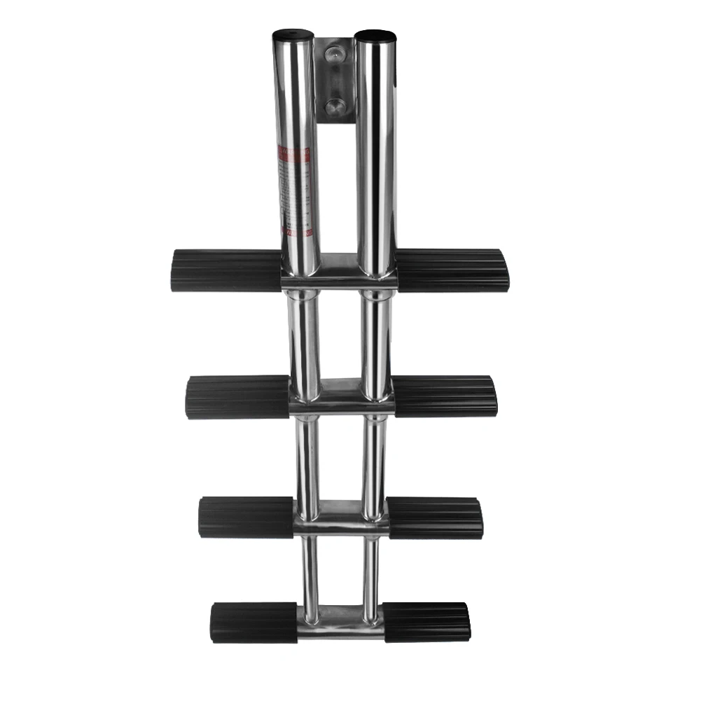 Boat Accessories 4 Steps Boat Swiming Ladder Stainless Steel Vertical Telescoping Transom Mounting Ladder