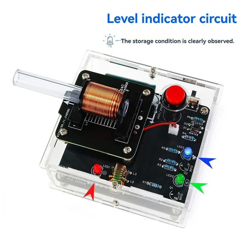 T82C Venta caliente-transmisor electromagnético DC 3V Kit electrónico DIY, cañón electromagnético de alto voltaje, Mini convertidor de voltaje