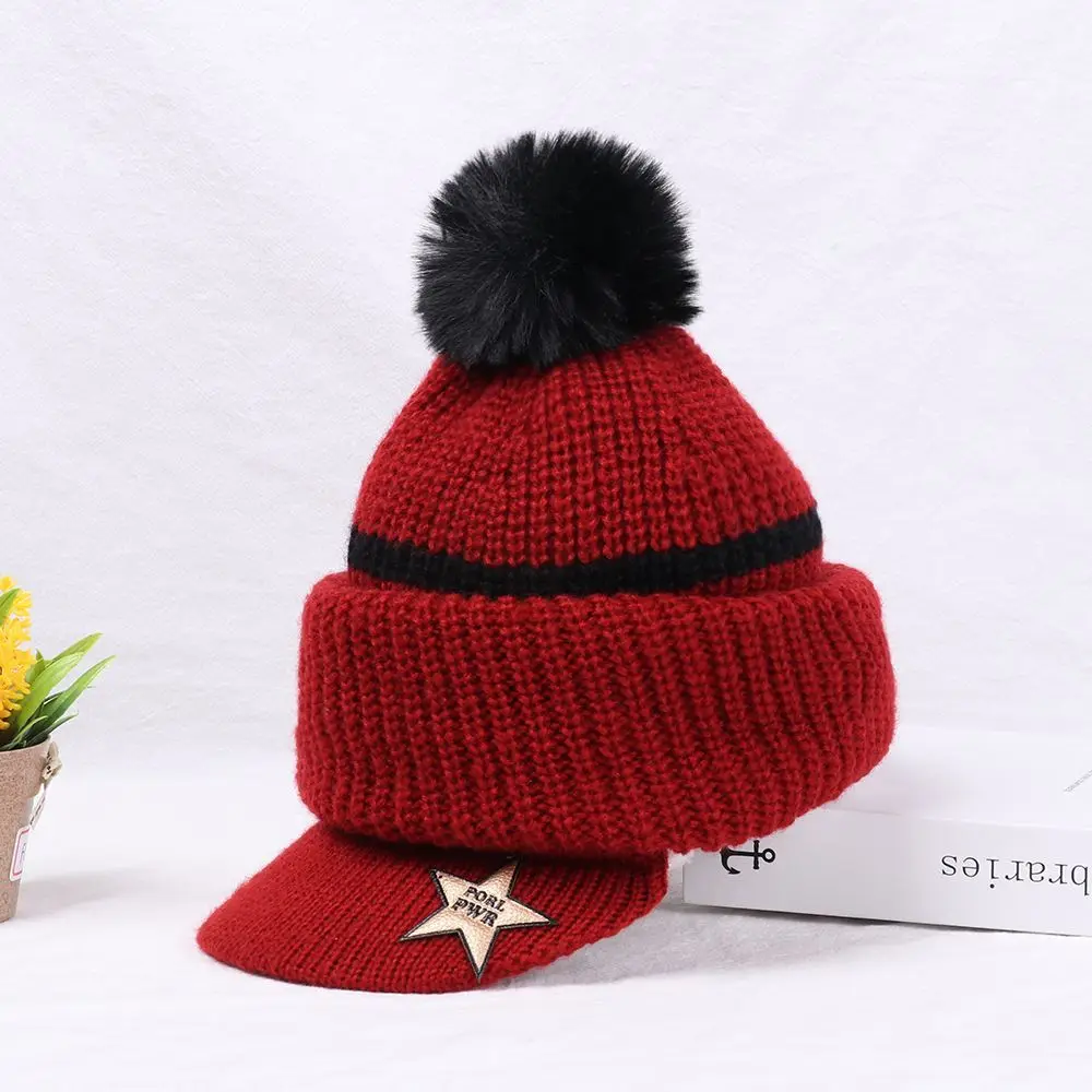 Baby Winter Hat Pom Pom Beanie Hats Baby Girl and Boy Hat with Warm Fleece Lining Baseball Caps for Kids