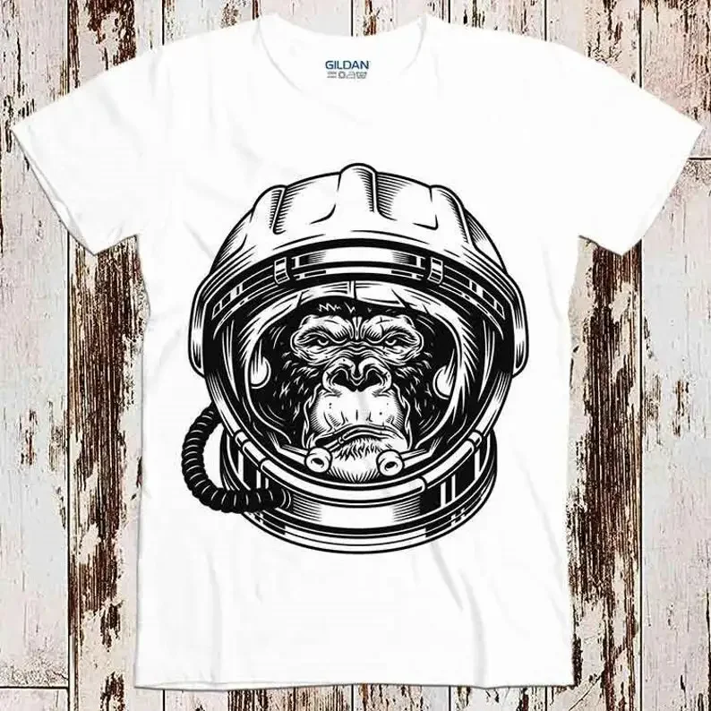 Space Monkey Astronaut Gorilla Funny Super Cool Best Gift Top Tee T Shirt 8874