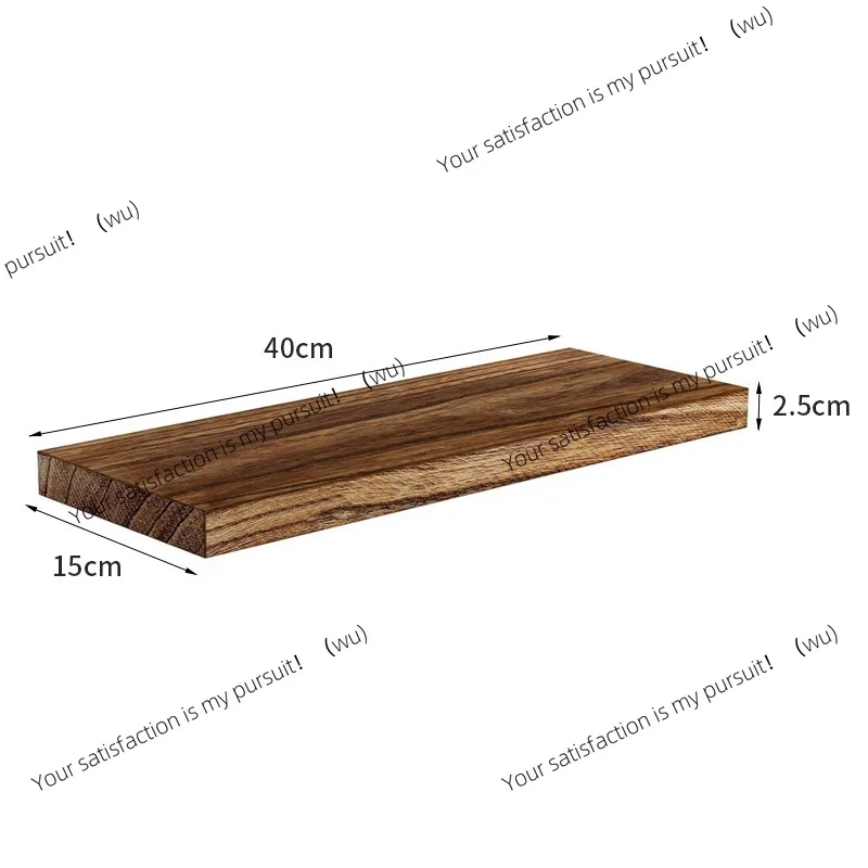 for HeMu  Solid Wood Floating Shelf,Heavy-Duty Wall Mounted Shelf with Stainless Steel Brackets,Rustic Display Shelf