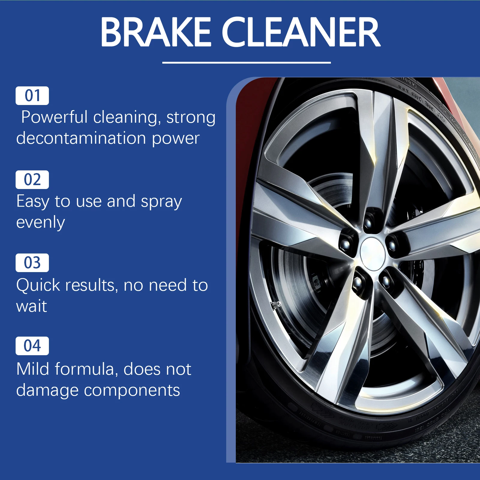Automotive Brake Cleaner Rust Removes Extends Brake System Lifespan Efficient Cleaning Degreasing Polishing Maintenance Cleaner