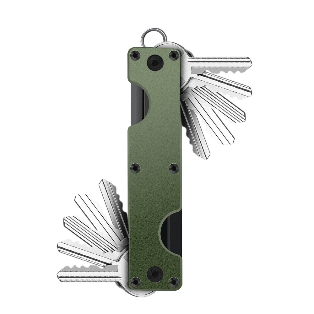 2025 New Double-Headed Aluminum Alloy Keychain, Metal Key Holder, Portable Key Organizer, Holds 2-6 Keys