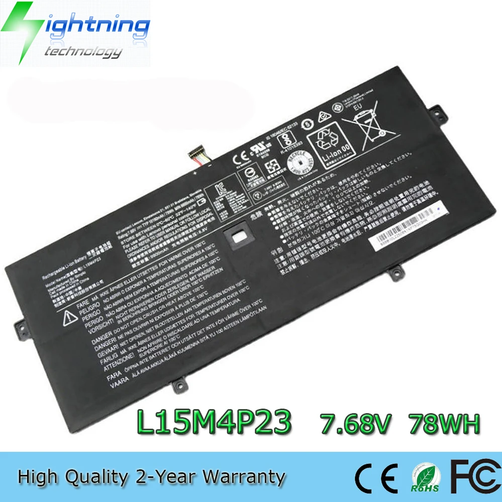 

L15M4P23 7.68V 78Wh Laptop Battery for Lenovo Yoga 5 Pro 910-13IKB -80VF00BVHH Series L15C4P23 L15C4P21 etc.