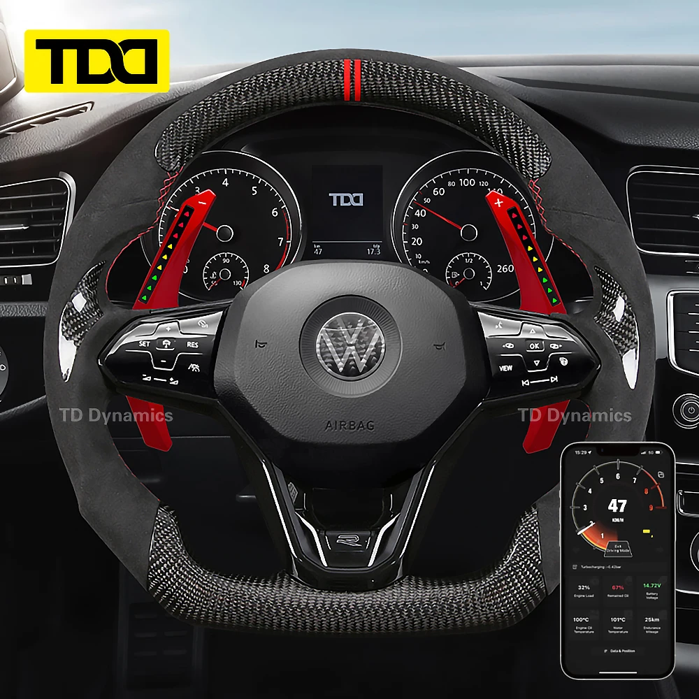 TDD LED Steering Wheel Paddle Shifter Model for VW MK8 POLO