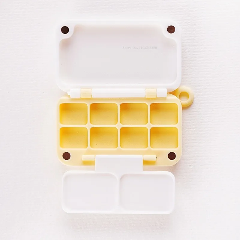 8-color Mini Macaron Series Pigment Empty Box Art Sketching Pigment Palette Cases Watercolor Sub-package Portable Painting Tools