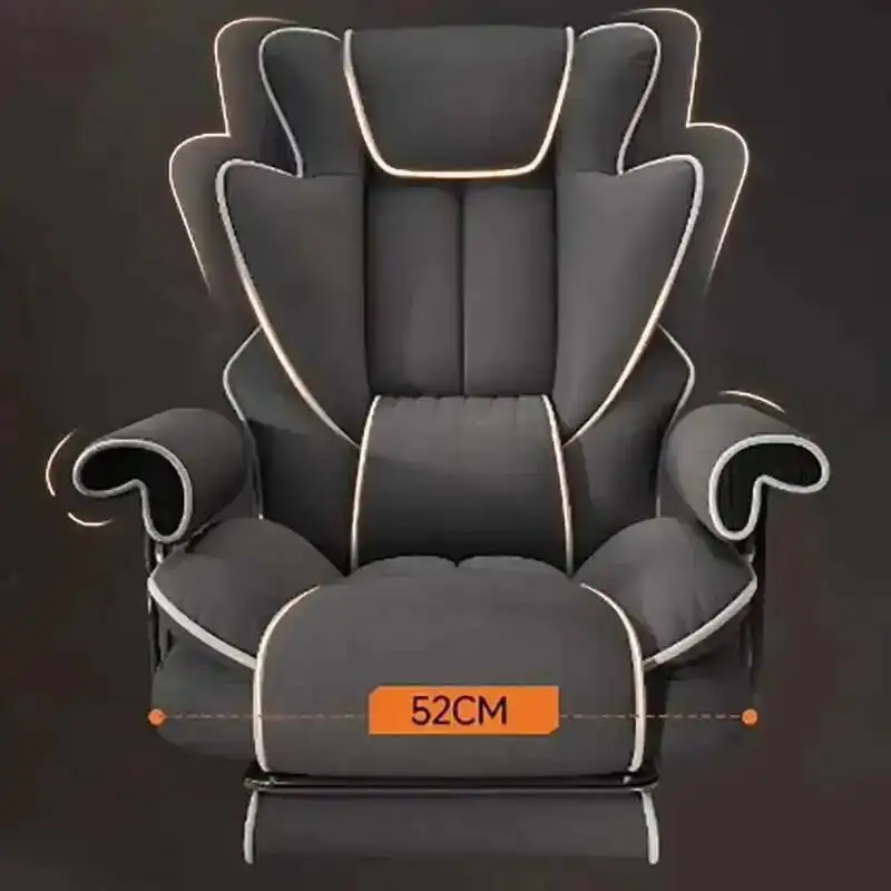 

Nordic Unique Office Chair Wheels Simplicity Latex Pad Gray Gaming Chair High-end Lazy Fauteuil De Bureau Home Furniture