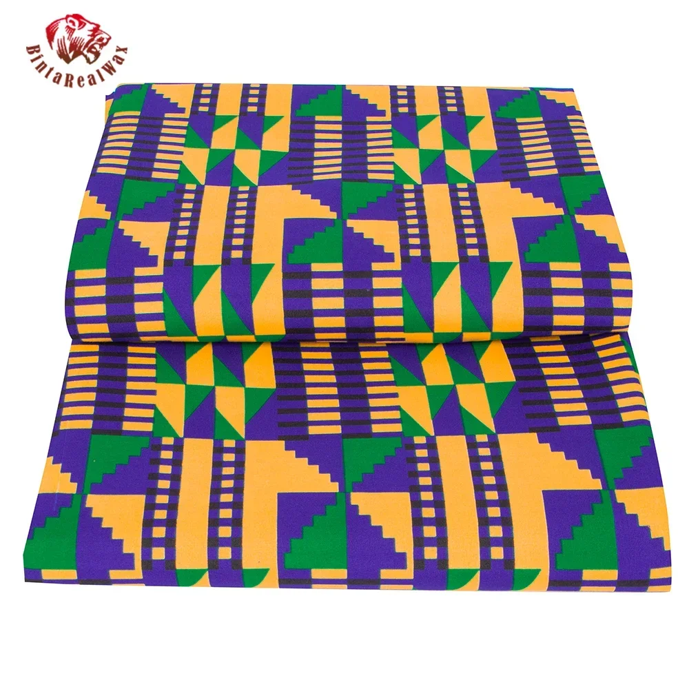 Africa Nigerian Prints Batik Fabric Real Wax Patchwork Sewing Dress Craft Loincloth Polyester Ankara Designer Tissu FP6545