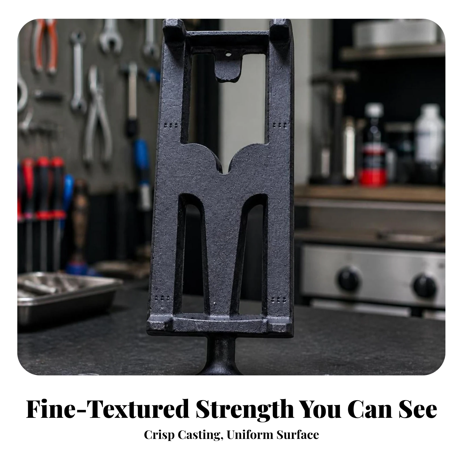 H-Shaped Furnace Burner Head Wide Flame Cast Iron Burner Head Heavy-Duty Corrosion Resistant for Gas Range Repair