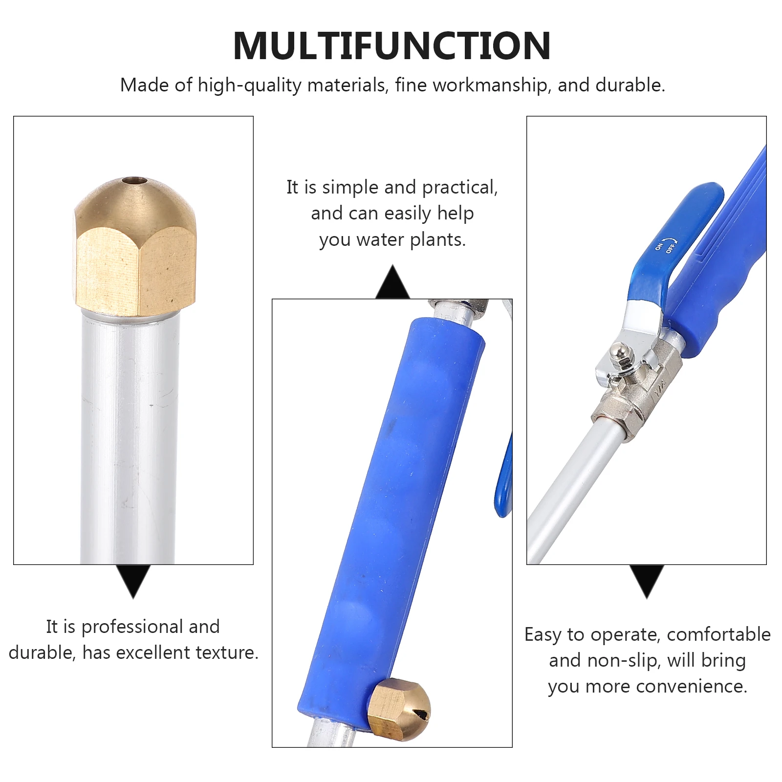 

Aluminum Alloy Copper TPR Water Sprayer High Pressure Garden Irrigation Car Washing Tool Practical Durable Gardening Accessories