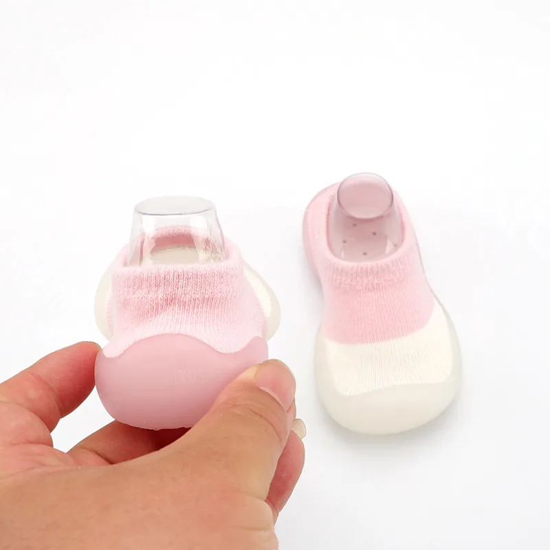 Babyschuhe, Lauflernschuhe, bequem, für Jungen und Mädchen, Kinder, Gummi, weiche, rutschfeste Sohle, Bodenschuhe, Strickstiefeletten – Detail 19
