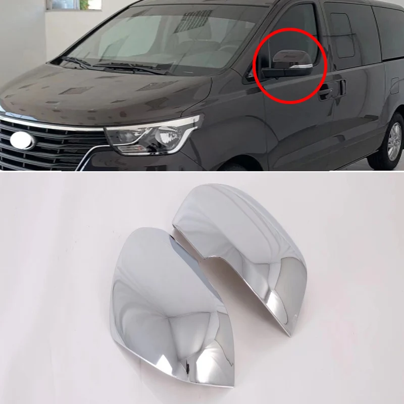 For Hyundai Grand Starex H-1 i800 2018 2019 2020 ABS chrome external Decoration Cover door handle bowl rearview mirror cover