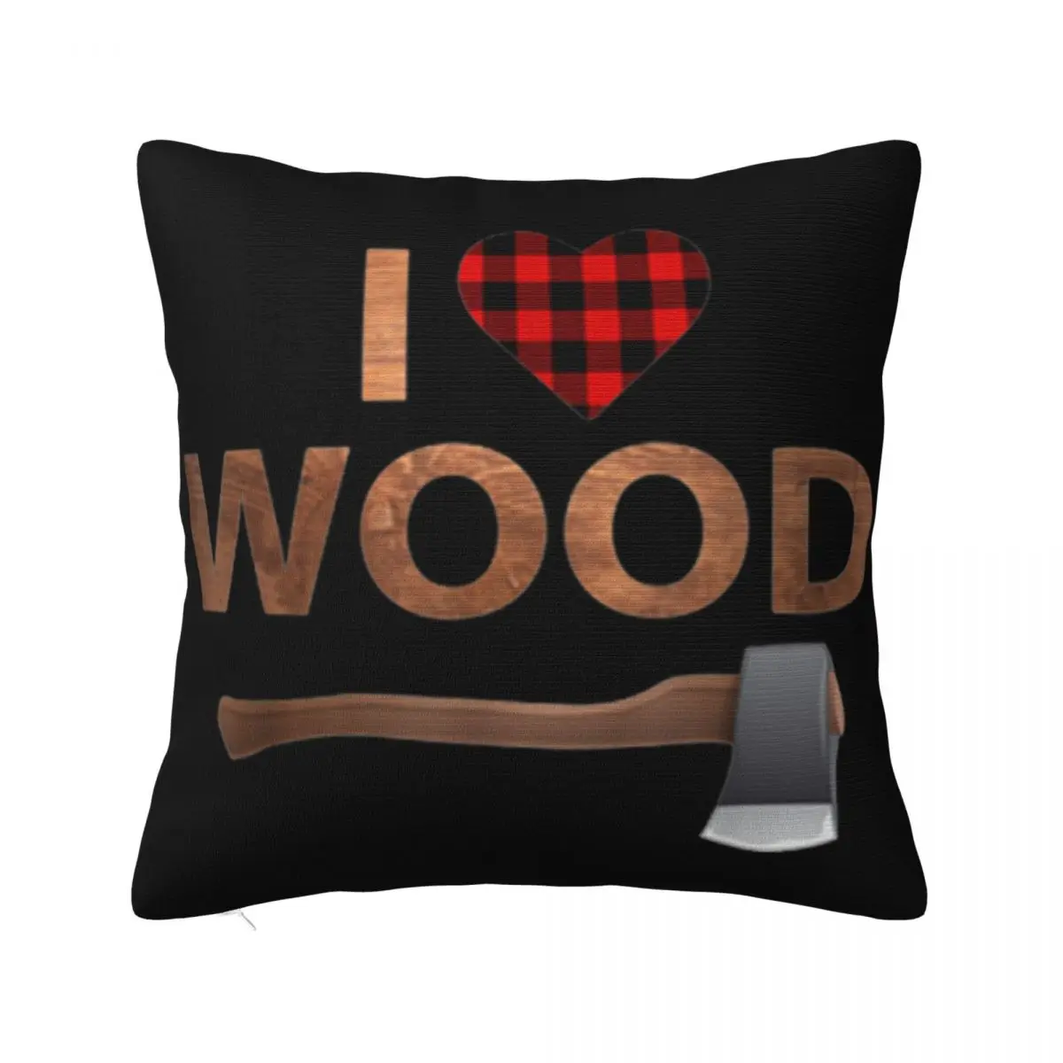 Original I Love Wood Lumberjack Heart Halloween Party Gift Trend Top Rap Vacation Anime Pillow Case