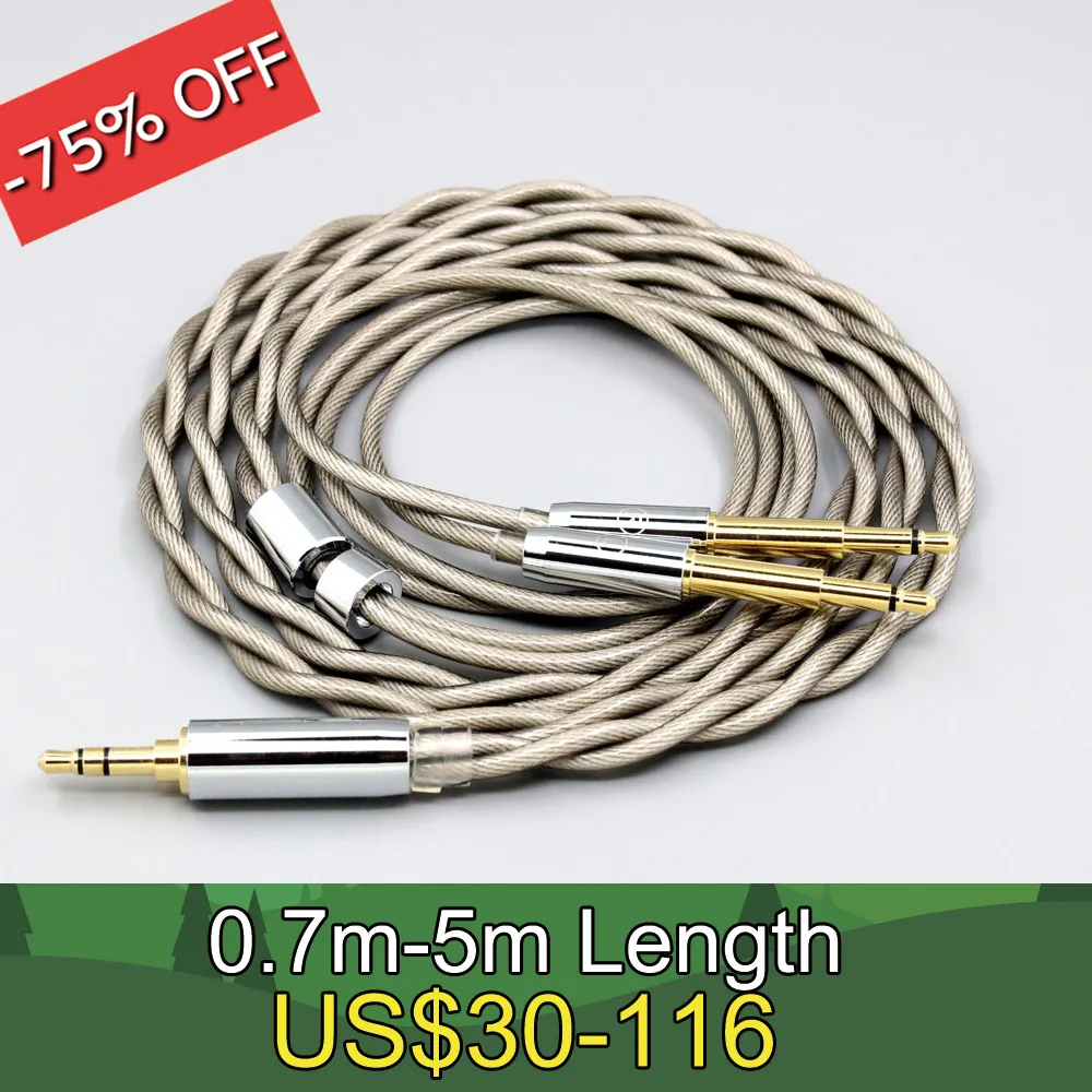 Type6 756 core 7n Litz OCC Silver Plated Earphone Cable For Meze 99 Classics NEO NOIR Headset Headphone LN007826