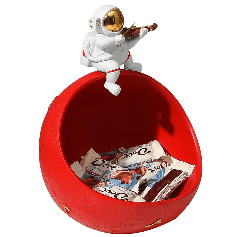 

PYH creative astronaut fruit plate ornament key storage living room dining table porch TV cabinet home decoration