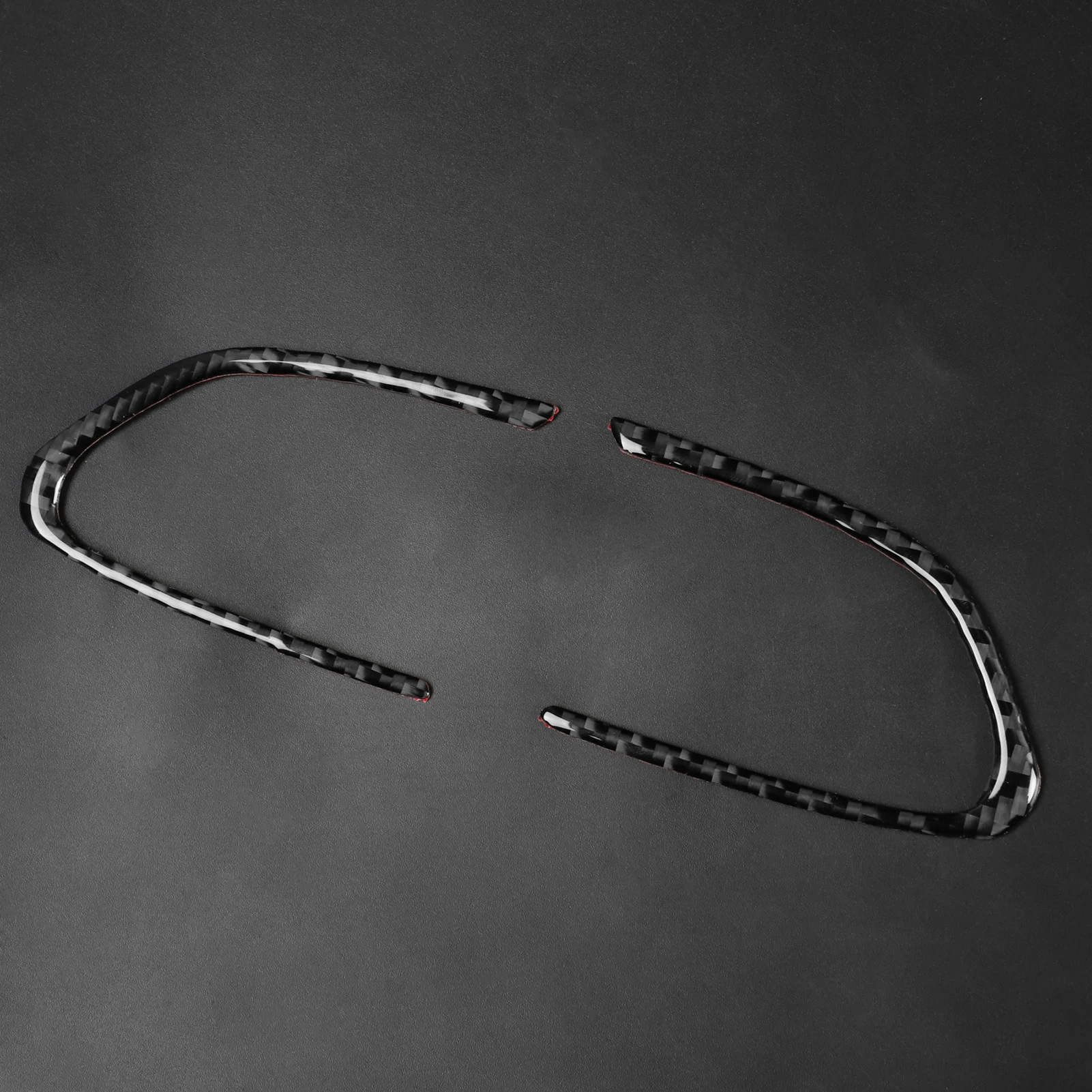 2pcs For Infiniti Q50 Q60 2014-2022 Car Steering Wheel Trim Sticker Decal Car Interior Accessories Carbon Fiber Black red