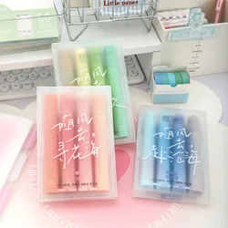 4pcs/set Assorted Soft Chisel Tip Bible Highlighter Marker Pens Pastel Highlighter Aesthetic for Highlighting Journaling Drawing