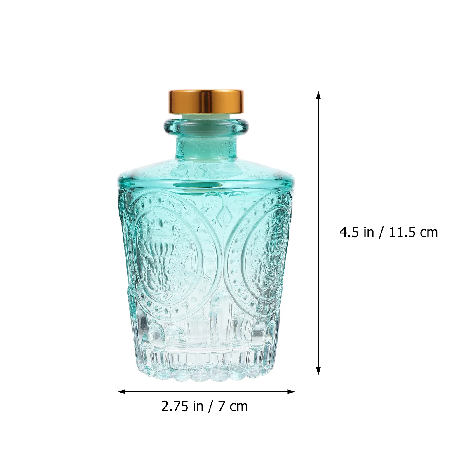 

2Pcs Carved Glass Aroma Bottles Essential Oil Refillable Perfume Storage Bottles for Diffuser Use Subpackaging Bottle