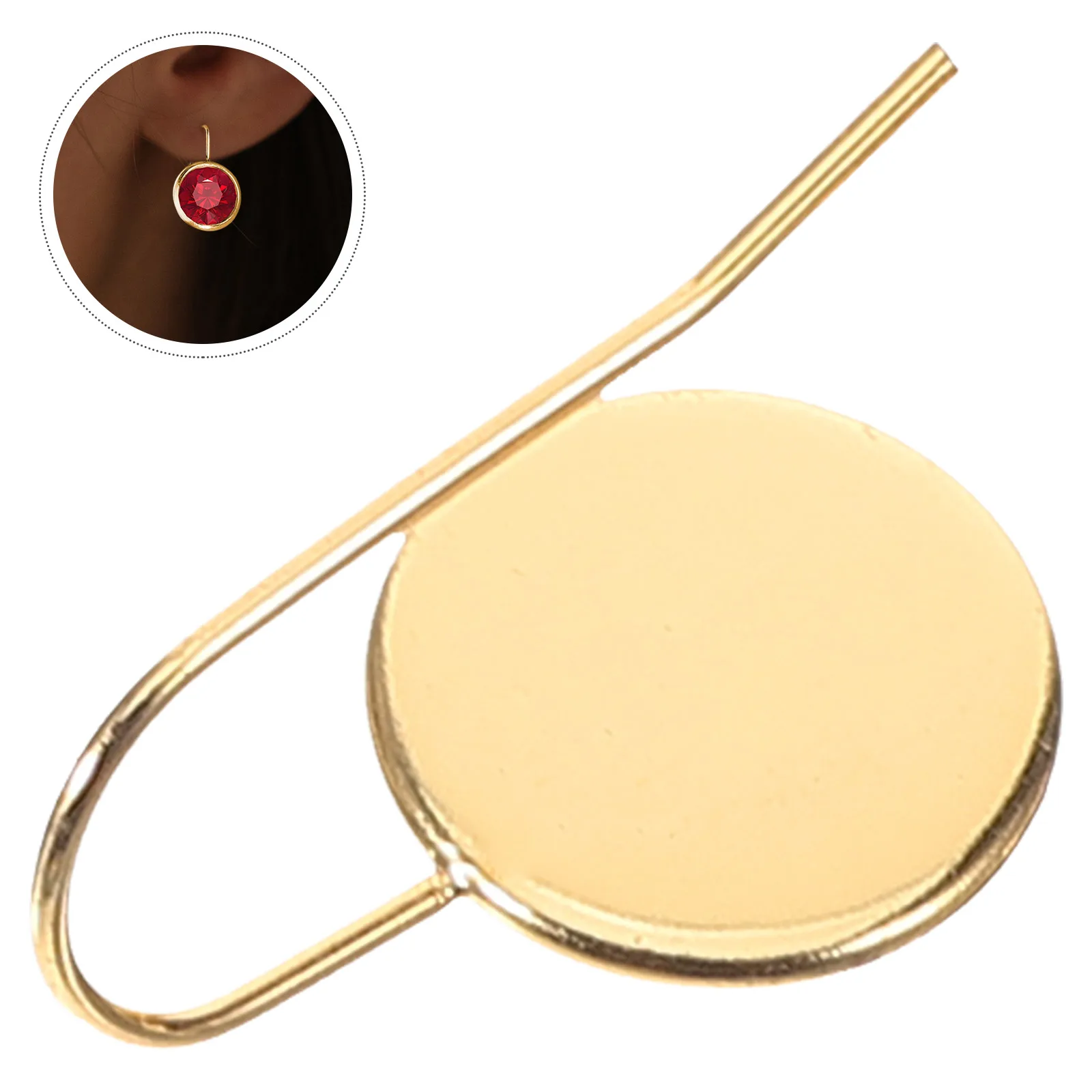 

20pcs Stainless Steel Blanks Durable Hooks Welded Trays Secure Dangle Settings For Diy Crafts Jewelry Making Supplies Golden